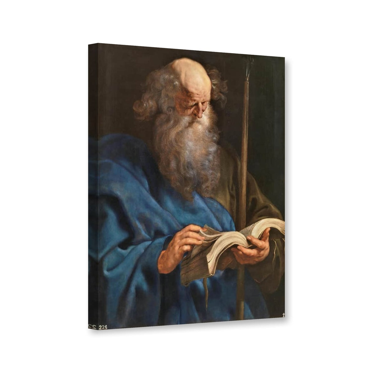 Der heilige Thomas von Peter Paul Rubens als Leinwand – Perspektivansicht