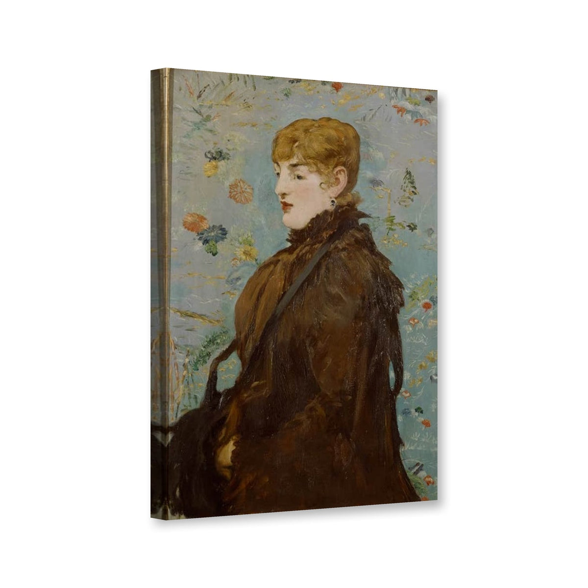 Der Herbst (Méry Laurent) von Édouard Manet als Leinwand – Perspektivansicht