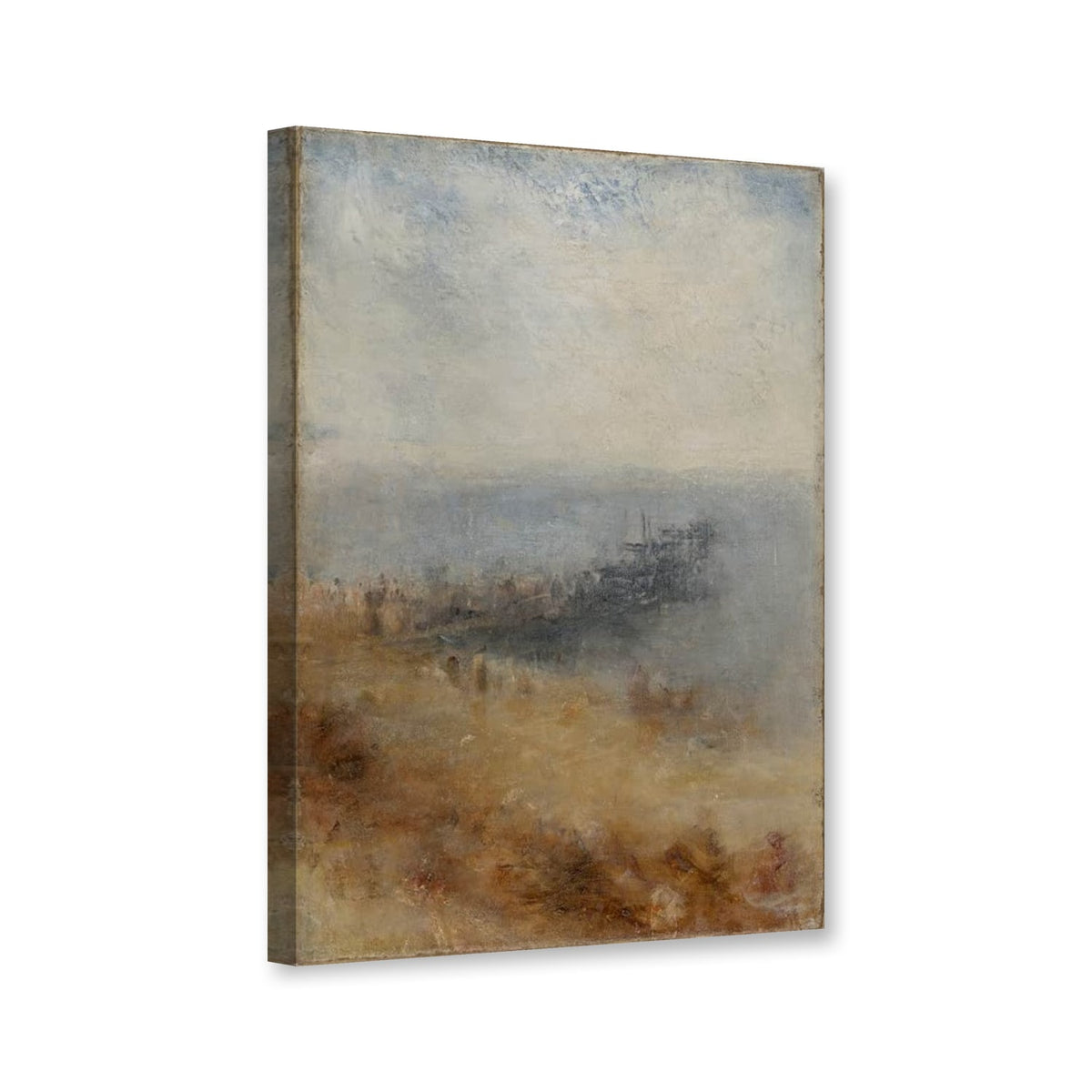 Der Landungssteg von Margate von William Turner als Leinwand – Perspektivansicht