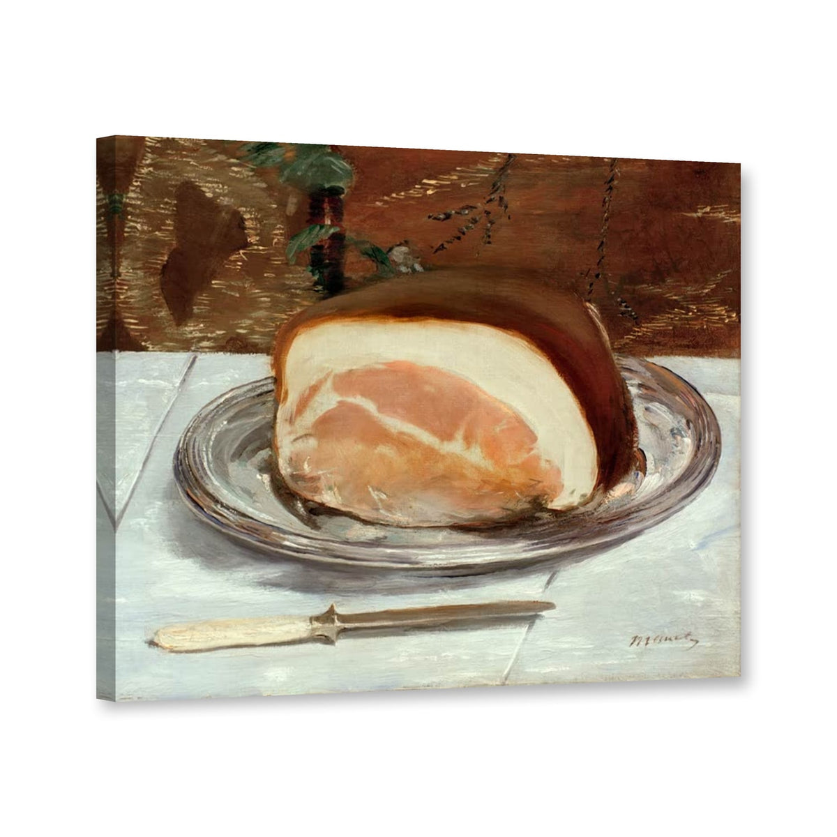 Der Schinken von Édouard Manet als Leinwand – Perspektivansicht