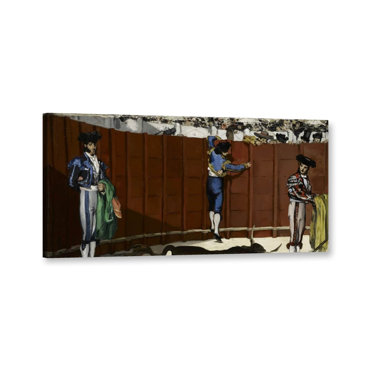 Der Stierkampf, New York 1864 von Édouard Manet als Leinwand – Perspektivansicht