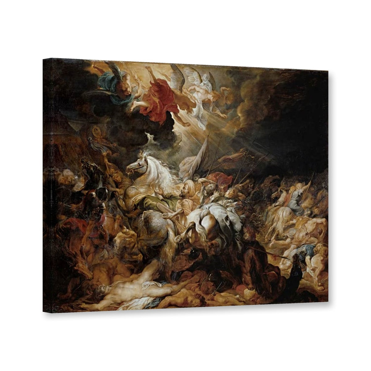 Die Niederlage Sanheribs von Peter Paul Rubens als Leinwand – Perspektivansicht