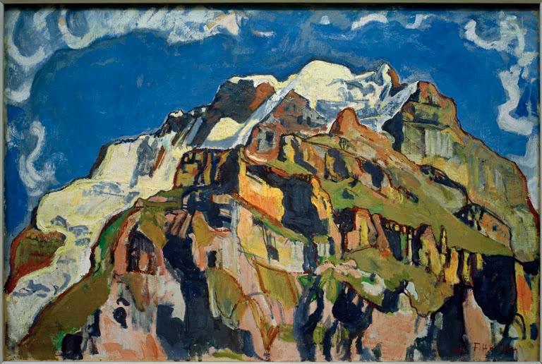 Jungfrau und Silberhorn von Mürren aus
