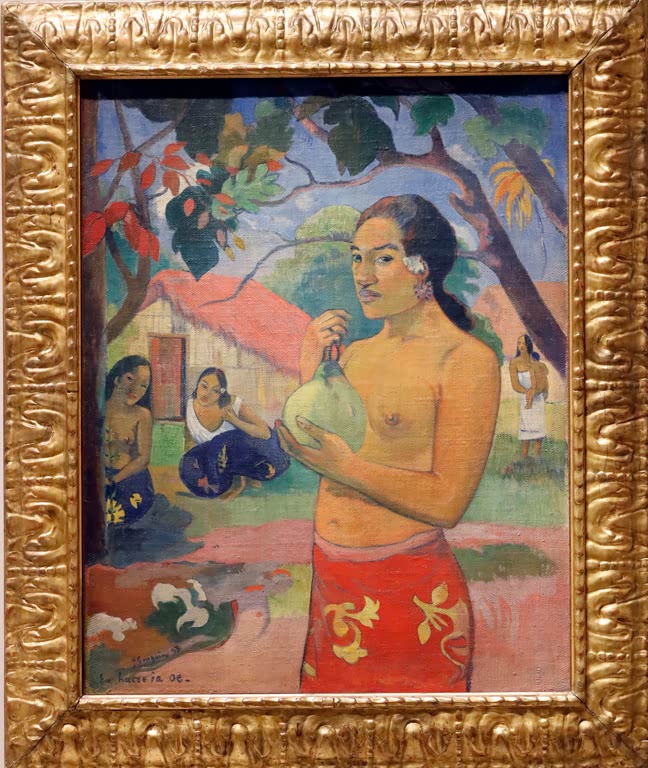 Woman Holding a Fruit; Where Are You Going