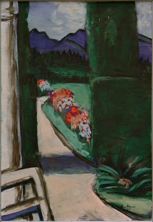 Blick aus dem Pavillon. Ohlstadt