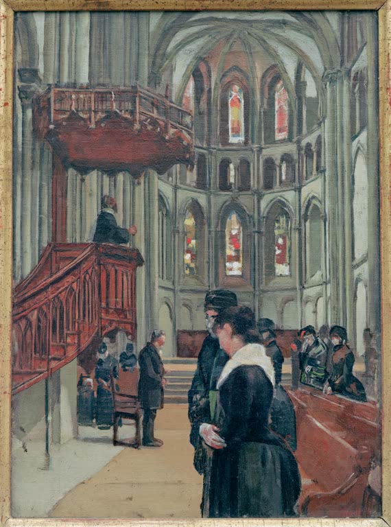 Das Gebet in der Kathedrale Saint-Pierre in Genf