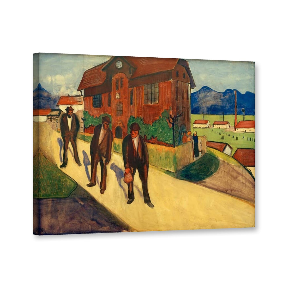 Feierabend von Marianne von Werefkin als Leinwand – Perspektivansicht