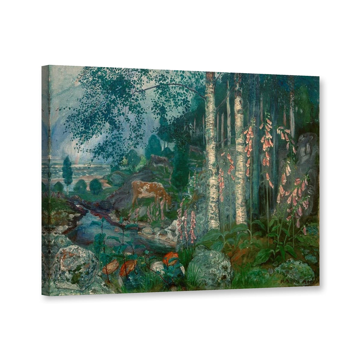 Fingerhüte von Nikolai Astrup als Leinwand – Perspektivansicht