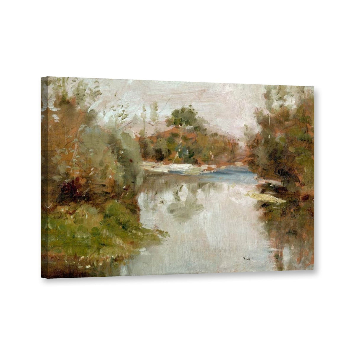 Flussufer in Céleyran, 1880 von Henri de Toulouse-Lautrec als Leinwand – Perspektivansicht
