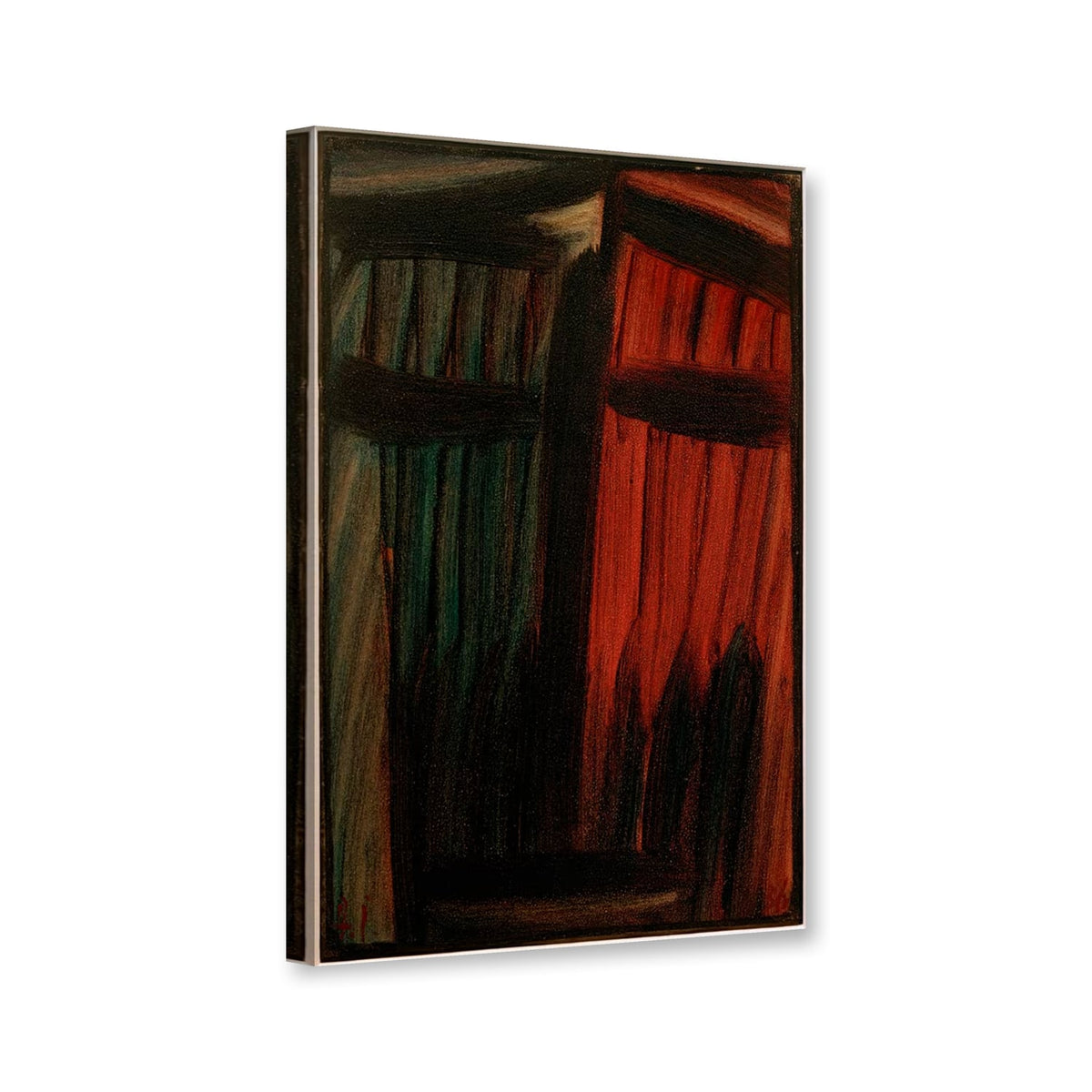 Große Meditation: Verhaltene Glut von Alexej von Jawlensky als Leinwand – Perspektivansicht