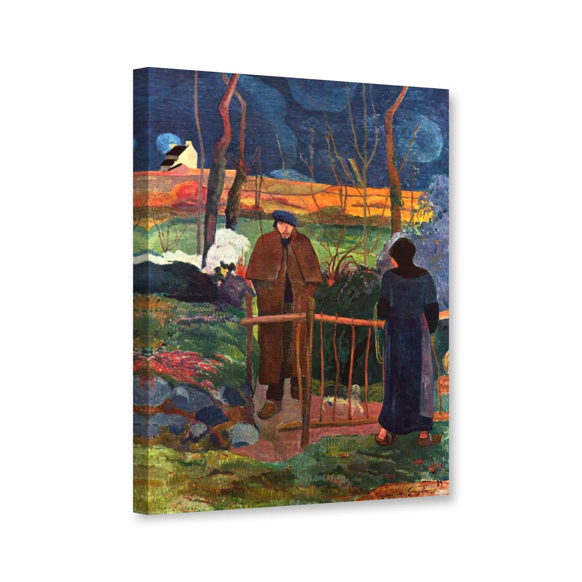 Guten Tag, Herr Gauguin von Paul Gauguin als Leinwand – Perspektivansicht