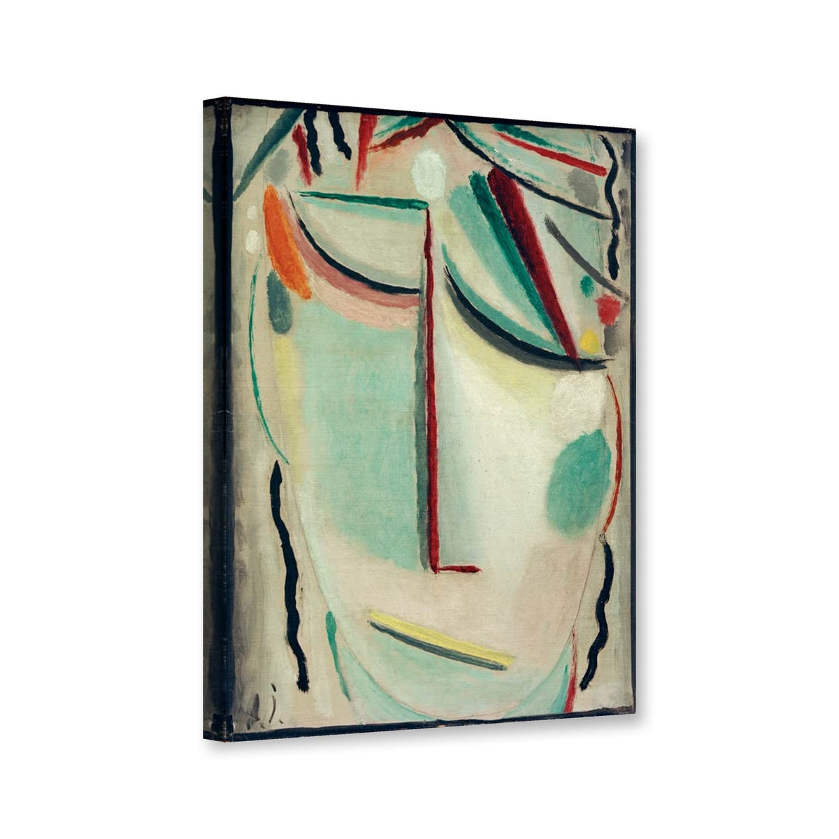 Heilandsgesicht: Stilles Schauen von Alexej von Jawlensky als Leinwand – Perspektivansicht