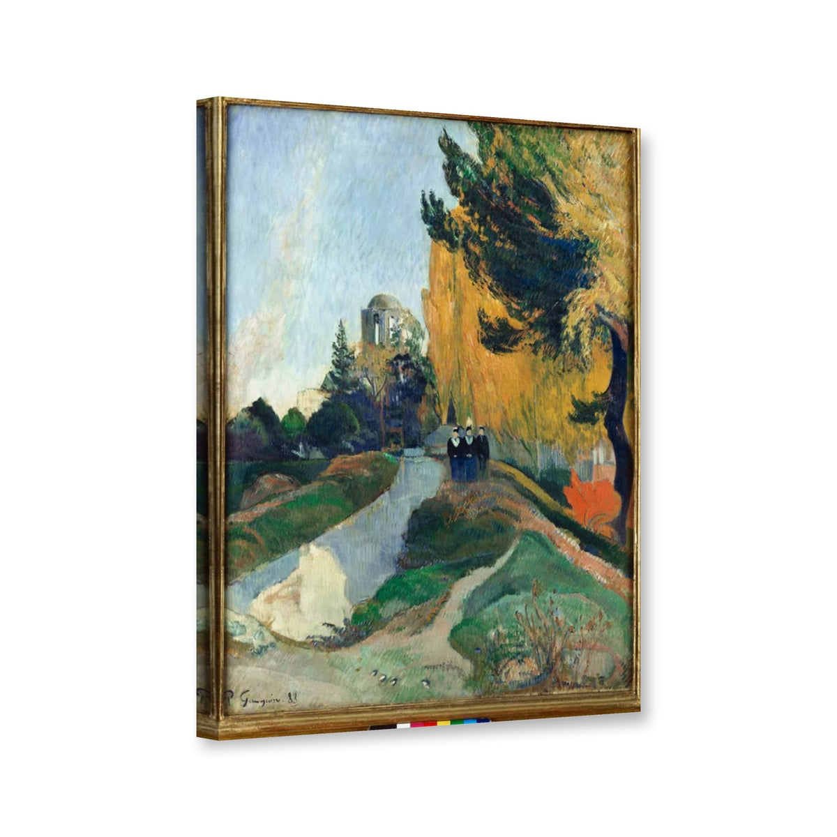 Les Alyscamps (Paysage ou Les Trois Grâces au temple de Vén von Paul Gauguin als Leinwand – Perspektivansicht