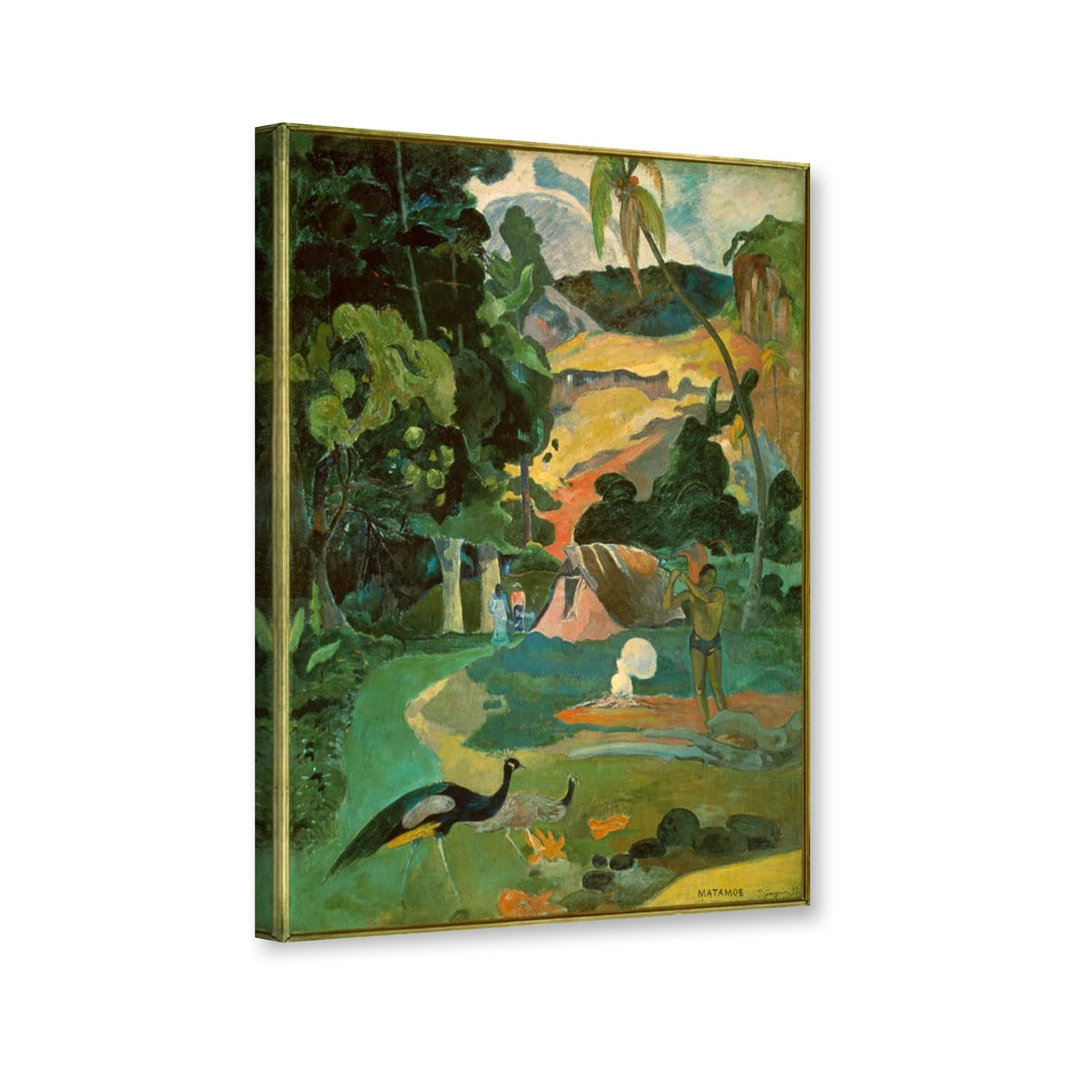 Matamoe von Paul Gauguin als Leinwand – Perspektivansicht
