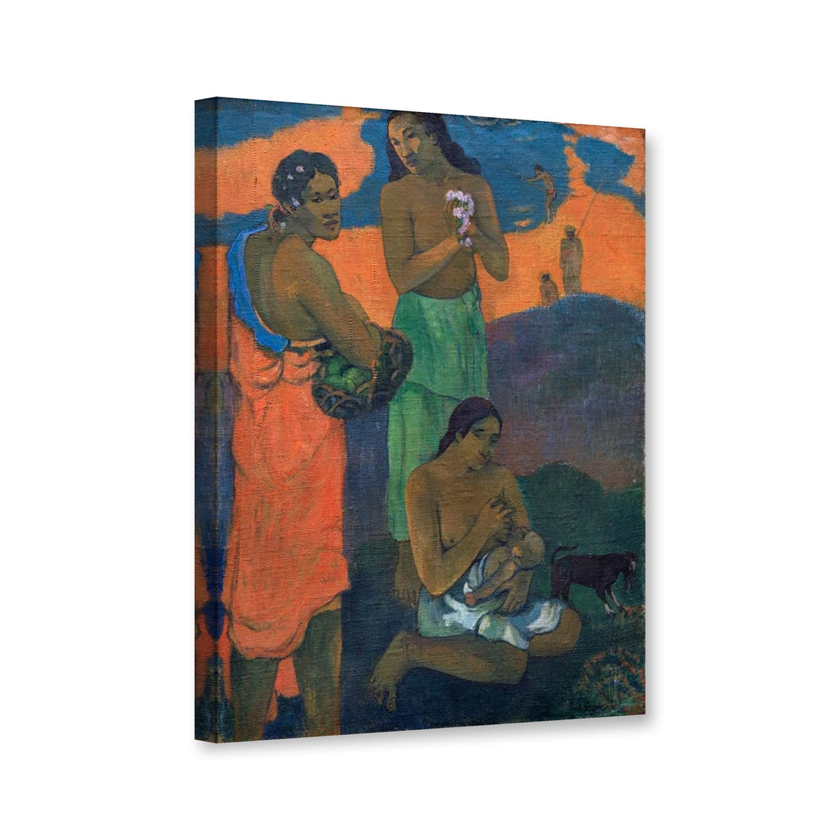 Maternité von Paul Gauguin als Leinwand – Perspektivansicht