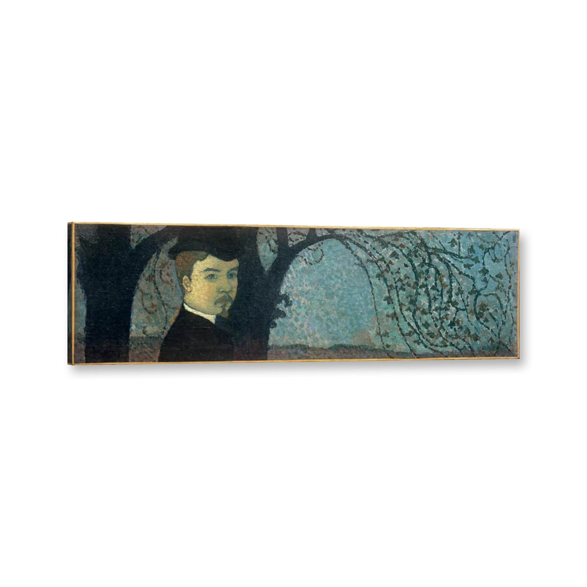 Maurice Denis unter Bäumen von Maurice Denis als Leinwand – Perspektivansicht