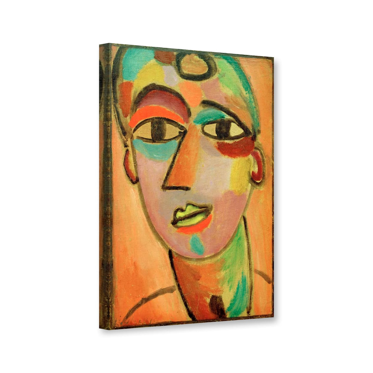 Mystischer Kopf: Jüngling II von Alexej von Jawlensky als Leinwand – Perspektivansicht