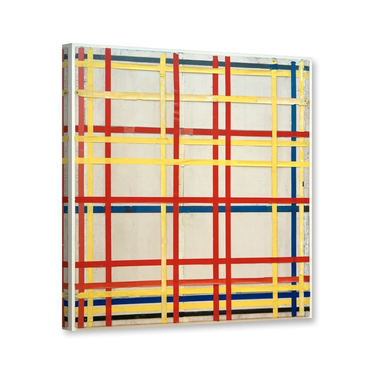New York City 1, 1941, Düsseldorf von Piet Mondrian als Leinwand – Perspektivansicht