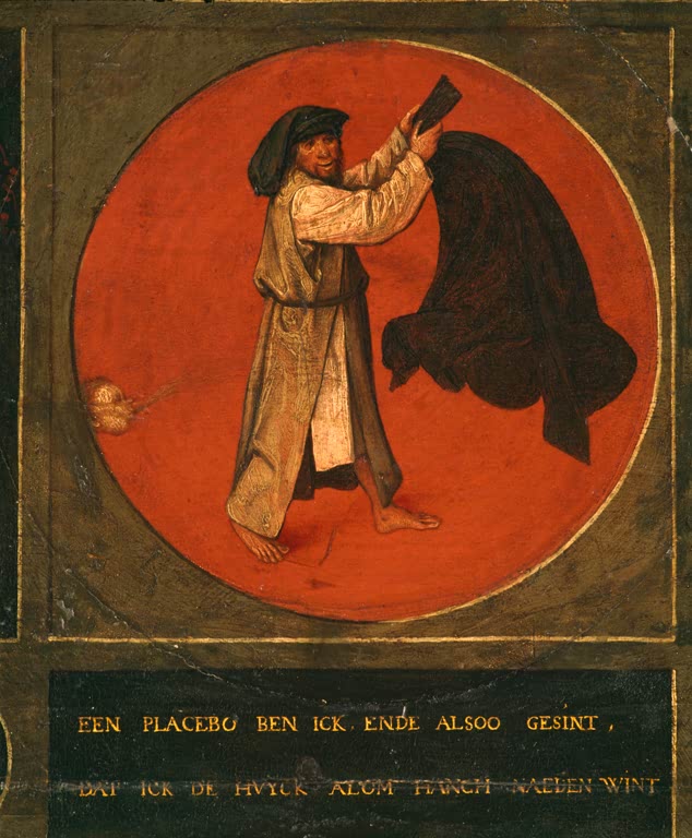 Mann hält Mantel in den Wind, rotes Rund – Pieter Bruegel der Ältere Den Mantel nach dem Wind hängen Kunstkopie