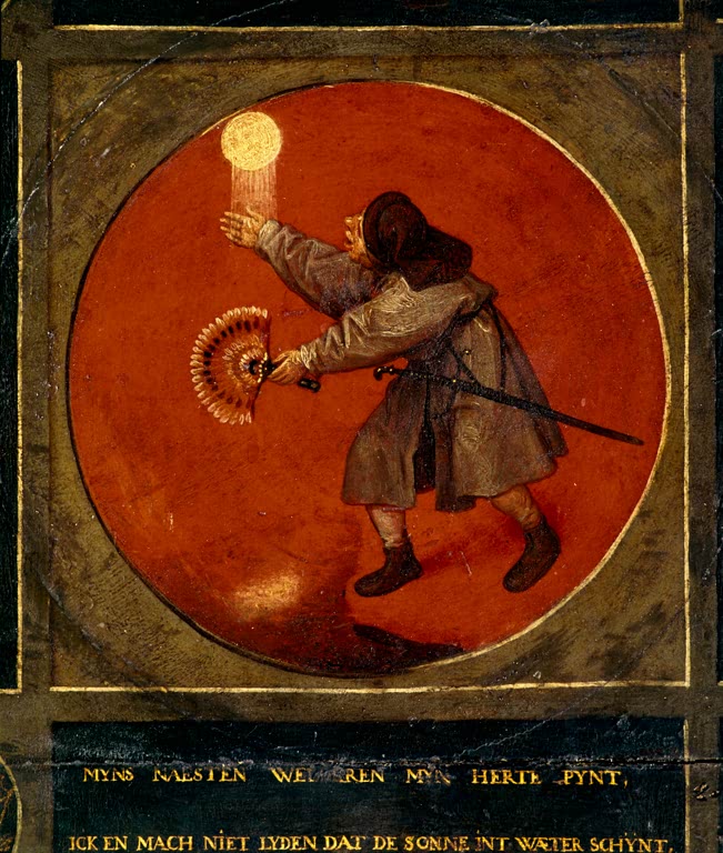 Mann greift nach der Sonne – Pieter Bruegel der Ältere Er erträgt es nicht, dass die Sonne ins Wasser scheint Kunstkopie