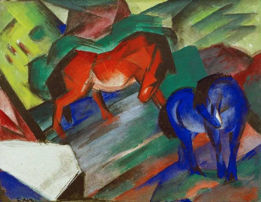 Rotes und blaues Pferd | Franz Marc