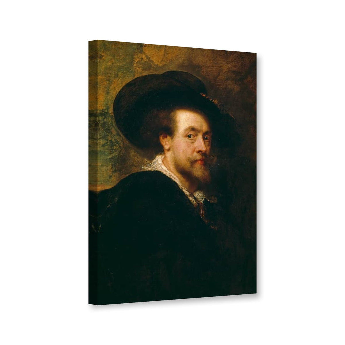 Selbstbildnis, Uffizien von Peter Paul Rubens als Leinwand – Perspektivansicht