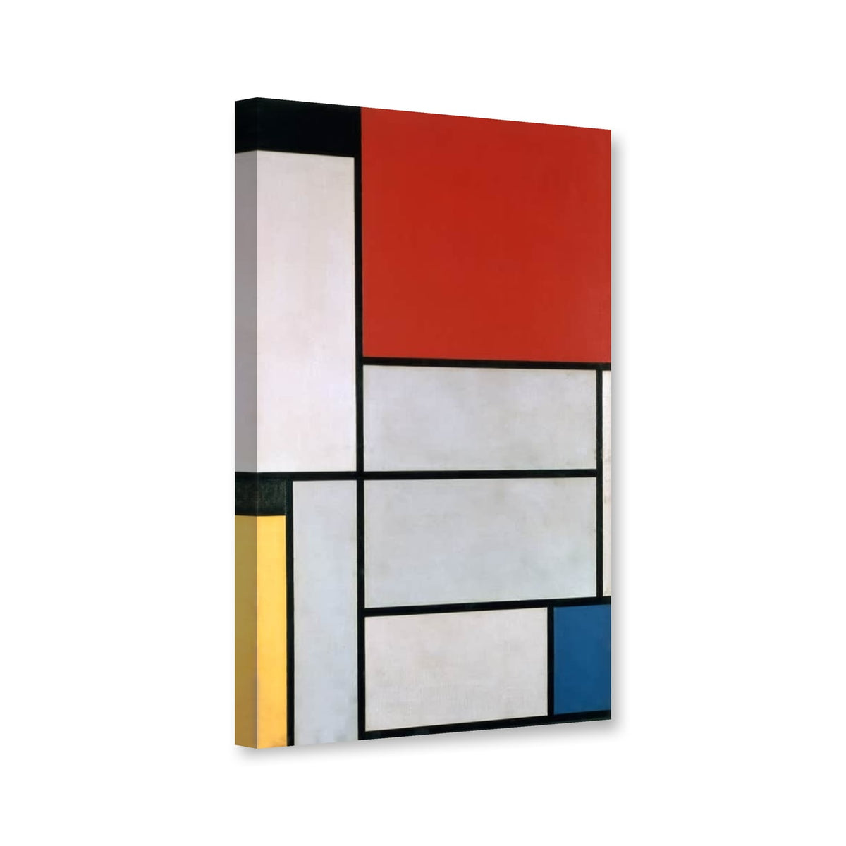 Tableau I, 1921, Köln von Piet Mondrian als Leinwand – Perspektivansicht