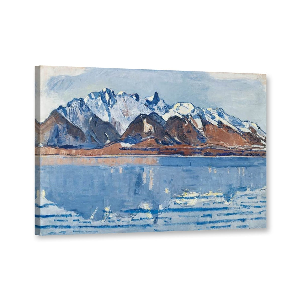 Thunersee mit Stockhornkette, um 1913 von Ferdinand Hodler als Leinwand – Perspektivansicht