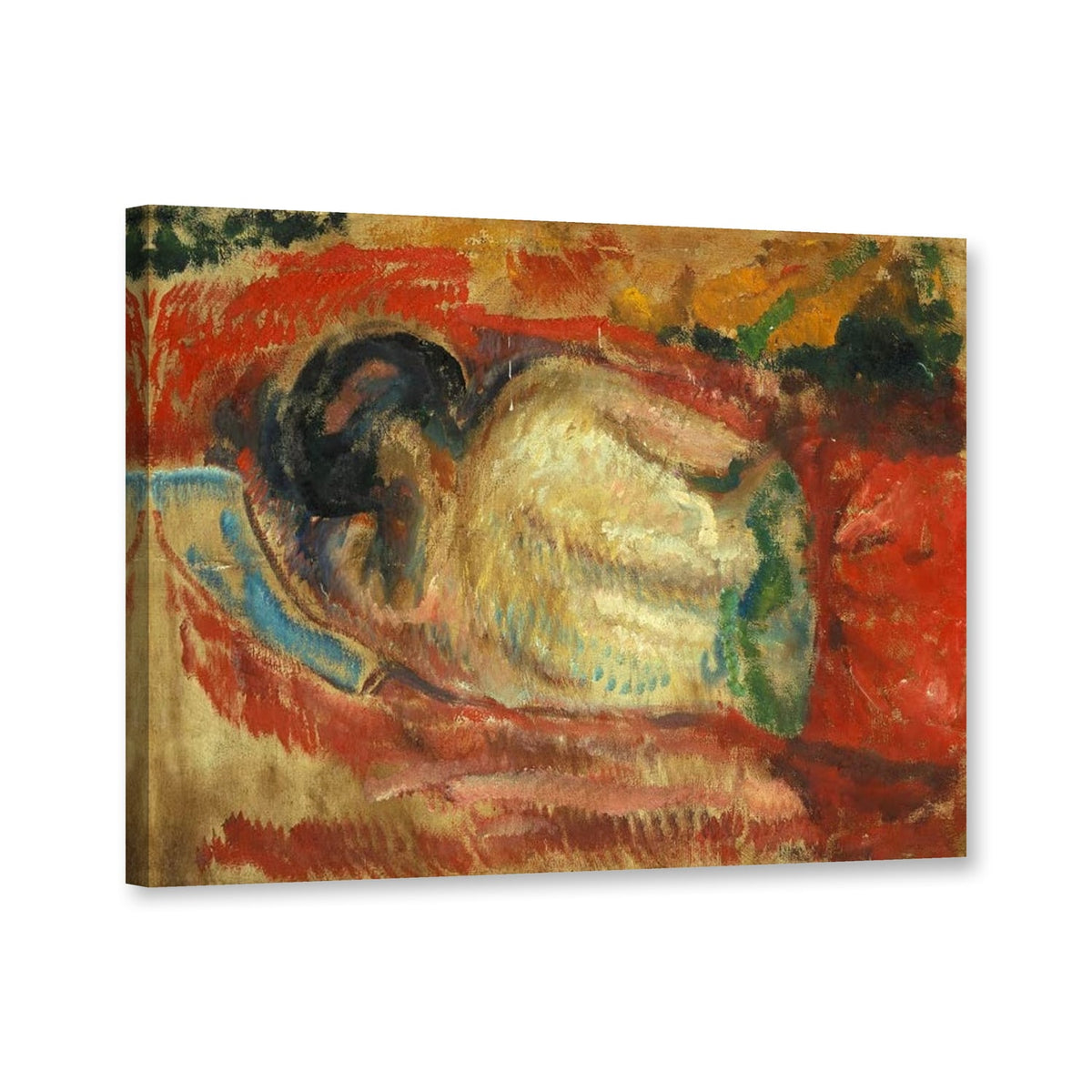 Weiblicher Rückenakt von Edvard Munch als Leinwand – Perspektivansicht