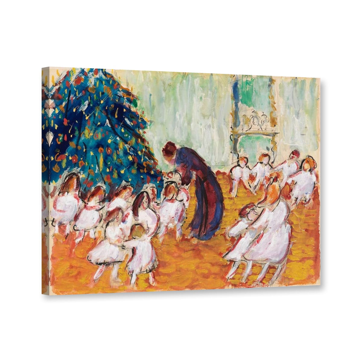 Weihnachtsbaum von Marianne von Werefkin als Leinwand – Perspektivansicht